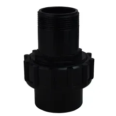 1.5in Plastica Black ABS Socket Union MT P 50mm - Pack of 5