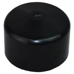 1.5in Plastica Black ABS End Cap - Pack of 10