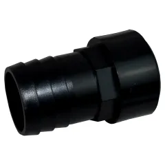 1.5in Plastica Black ABS Hosetail Plain - Single Fitting