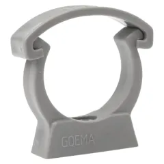 0.5in Grey PVC Pipe Clip with Safety Clip