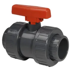 32mm Grey PVC Double Union Ball Valve
